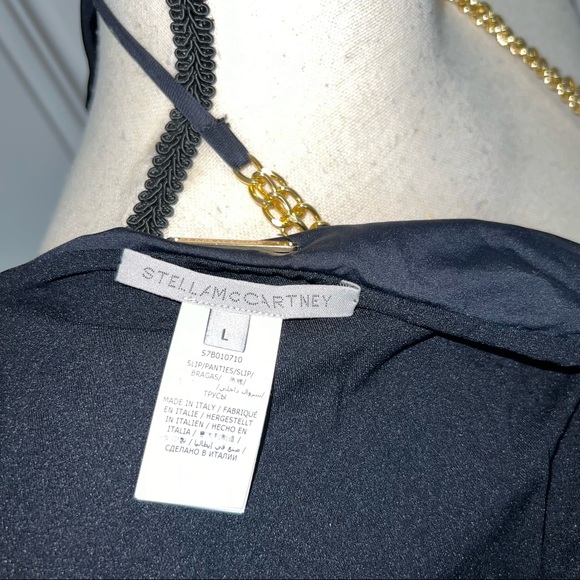 Stella McCartney Black Gold Chain Bikini | Size M Top | Size L Bottoms - Picture 9 of 11